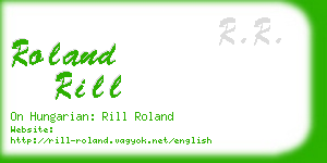 roland rill business card